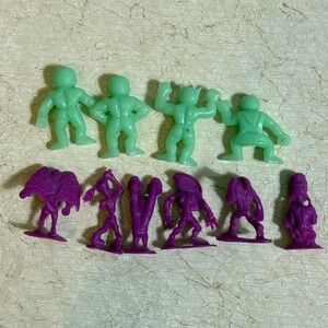Vtg‎ Blip Monsters  Figures Lot Green Purple